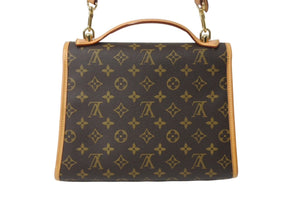 極美品 LOUIS VUITTON ルイヴィトン ショルダーバッグ ハンドバッグ 2way ベルニア M51122 モノグラムキャンバス レザー ブラウン 中古 4b003479