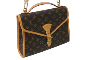 極美品 LOUIS VUITTON ルイヴィトン ショルダーバッグ ハンドバッグ 2way ベルニア M51122 モノグラムキャンバス レザー ブラウン 中古 4b003479