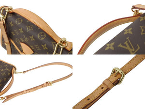 極美品 LOUIS VUITTON ルイヴィトン ショルダーバッグ ハンドバッグ 2way ベルニア M51122 モノグラムキャンバス レザー ブラウン 中古 4b003479