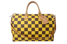 Load image into Gallery viewer, 極美品 LOUIS VUITTON ルイヴィトン スピーディ バンドリエール 50 ボストンバッグ N40578 ダミエポップキャンバス イエロー 中古 4b003481