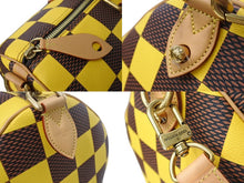 Load image into Gallery viewer, 極美品 LOUIS VUITTON ルイヴィトン スピーディ バンドリエール 50 ボストンバッグ N40578 ダミエポップキャンバス イエロー 中古 4b003481
