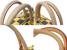 Load image into Gallery viewer, 極美品 LOUIS VUITTON ルイヴィトン スピーディ バンドリエール 50 ボストンバッグ N40578 ダミエポップキャンバス イエロー 中古 4b003481