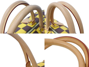極美品 LOUIS VUITTON ルイヴィトン スピーディ バンドリエール 50 ボストンバッグ N40578 ダミエポップキャンバス イエロー 中古 4b003481