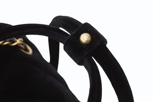 新品未使用 CHANEL シャネル ハンドバッグ チェーンショルダーバッグ 2WAY ランダム番台 ベルベット ココマーク キルティング ブラック 中古 4b003482