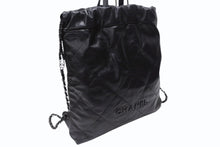 画像をギャラリービューアに読み込む, 極美品 CHANEL シャネル シャネル22 バックパック ハンドバッグ ココマーク ソーブラック カーフスキン ロゴ金具 中古 4b003486