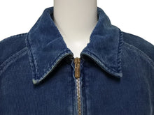Load image into Gallery viewer, 新品未使用 MIUMIU ミュウミュウ ウォッシュドコーデュロイ ブルゾンジャケット ML1152 サイズ38 ロゴパッチ ブルー 中古 4b003491