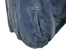 Load image into Gallery viewer, 新品未使用 MIUMIU ミュウミュウ ウォッシュドコーデュロイ ブルゾンジャケット ML1152 サイズ38 ロゴパッチ ブルー 中古 4b003491