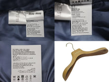 Load image into Gallery viewer, 新品未使用 MIUMIU ミュウミュウ ウォッシュドコーデュロイ ブルゾンジャケット ML1152 サイズ38 ロゴパッチ ブルー 中古 4b003491