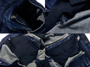 CHROME HEARTS クロムハーツ フレアニー デニムパンツ ジーンズ サイズ33 ホースシューボタン インディゴブルー 美品 中古 4b003492 