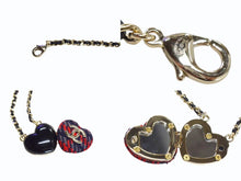 Load image into Gallery viewer, 極美品 CHANEL シャネル ツイード ハート ココマーク ロケットペンダント ネックレス AP9485 B22 K 中古 4b003497