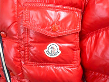 画像をギャラリービューアに読み込む, MONCLER モンクレール BRANSON ブランソン ダウンジャケット 41355 サイズ0 CLASS1 フード付き レッド 美品 中古 4b003503 