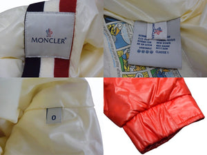 MONCLER モンクレール BRANSON ブランソン ダウンジャケット 41355 サイズ0 CLASS1 フード付き レッド 美品 中古 4b003503 