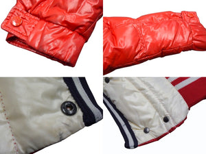MONCLER モンクレール BRANSON ブランソン ダウンジャケット 41355 サイズ0 CLASS1 フード付き レッド 美品 中古 4b003503 