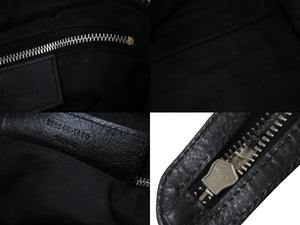 BALENCIAGA バレンシアガ ジャイアント ブローズ シティ 2WAY ハンドバッグ ブラック レザー 258044 ショルダー シルバー金具 良品 中古 4b003511