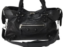 Load image into Gallery viewer, BALENCIAGA バレンシアガ ジャイアント ブローズ シティ 2WAY ハンドバッグ ブラック レザー 258044 ショルダー シルバー金具 良品 中古 4b003511