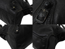 Load image into Gallery viewer, BALENCIAGA バレンシアガ ジャイアント ブローズ シティ 2WAY ハンドバッグ ブラック レザー 258044 ショルダー シルバー金具 良品 中古 4b003511