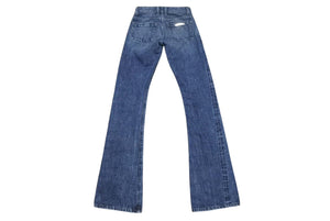 極美品 CHROME HEARTS クロムハーツ フレアデニムパンツ ブーツカット クロスボールデニムパンツ コットン インディゴ サイズ27 中古 4b003515 