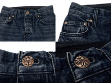 画像をギャラリービューアに読み込む, 極美品 CHROME HEARTS クロムハーツ フレアデニムパンツ ブーツカット クロスボールデニムパンツ コットン インディゴ サイズ27 中古 4b003515 