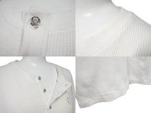 Load image into Gallery viewer, CHROME HEARTS クロムハーツ 長袖Ｔシャツ ロンT サーマル セメタリークロス レザーパッチ ホワイト コットン サイズXL 美品 中古 4b003518