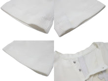 Load image into Gallery viewer, CHROME HEARTS クロムハーツ 長袖Ｔシャツ ロンT サーマル セメタリークロス レザーパッチ ホワイト コットン サイズXL 美品 中古 4b003518