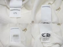 Load image into Gallery viewer, CHROME HEARTS クロムハーツ 長袖Ｔシャツ ロンT サーマル セメタリークロス レザーパッチ ホワイト コットン サイズXL 美品 中古 4b003518