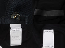 Load image into Gallery viewer, 極美品 CHROME HEARTS クロムハーツ 長袖Ｔシャツ ロンT サーマル セメタリークロス レザーパッチ ブラック コットン サイズXL 中古 4b003519