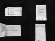 Load image into Gallery viewer, 極美品 CHROME HEARTS クロムハーツ 長袖Ｔシャツ ロンT サーマル セメタリークロス レザーパッチ ブラック コットン サイズXL 中古 4b003519