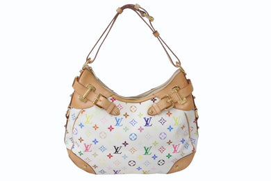 LOUIS VUITTON ルイヴィトン ショルダーバッグ グレタ M40195 モノグラム マルチカラー ホワイト 美品 中古4b003525