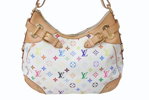 LOUIS VUITTON ルイヴィトン ショルダーバッグ グレタ M40195 モノグラム マルチカラー ホワイト 美品 中古4b003525