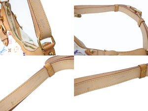 LOUIS VUITTON ルイヴィトン ショルダーバッグ グレタ M40195 モノグラム マルチカラー ホワイト 美品 中古4b003525
