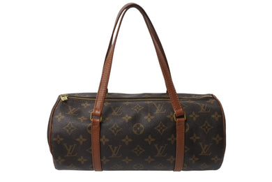 LOUIS VUITTON ルイヴィトン モノグラム パピヨン 30 ハンドバッグ M51365 ブラウン ロゴ ゴールド金具 美品 中古 4b003529
