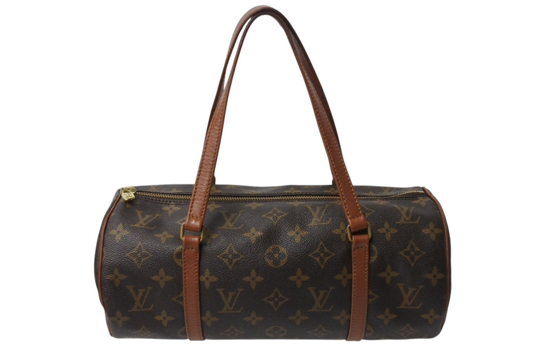 LOUIS VUITTON ルイヴィトン モノグラム パピヨン 30 ハンドバッグ M51365 ブラウン ロゴ ゴールド金具 美品 中古 4b003529