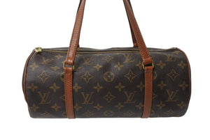 LOUIS VUITTON ルイヴィトン モノグラム パピヨン 30 ハンドバッグ M51365 ブラウン ロゴ ゴールド金具 美品 中古 4b003529