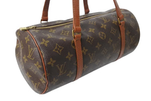 LOUIS VUITTON ルイヴィトン モノグラム パピヨン 30 ハンドバッグ M51365 ブラウン ロゴ ゴールド金具 美品 中古 4b003529