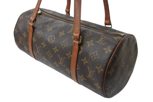 LOUIS VUITTON ルイヴィトン モノグラム パピヨン 30 ハンドバッグ M51365 ブラウン ロゴ ゴールド金具 美品 中古 4b003529