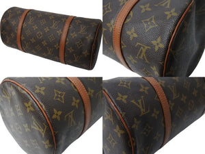 LOUIS VUITTON ルイヴィトン モノグラム パピヨン 30 ハンドバッグ M51365 ブラウン ロゴ ゴールド金具 美品 中古 4b003529