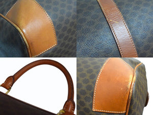 CELINE セリーヌ ボストンバッグ ブラウン PVC レザー ゴールド金具 美品 中古 4b003533
