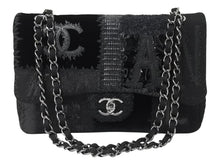 Load image into Gallery viewer, 新品同様 CHANEL シャネル デカマトラッセ30 ラージ パッチワークレザー Sフラップ Wチェーン ショルダーバッグ 25番台 ブラック 中古 4b003535