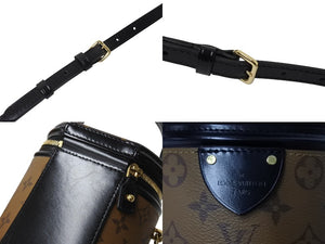極美品 LOUIS VUITTON ルイヴィトン カンヌ ショルダーバッグ M43986 モノグラムリバース ブラウン ブラック 中古 4b003536