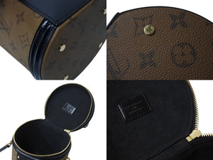 極美品 LOUIS VUITTON ルイヴィトン カンヌ ショルダーバッグ M43986 モノグラムリバース ブラウン ブラック 中古 4b003536