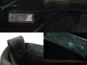 BALENCIAGA バレンシアガ ザ ファースト 2WAY ショルダーバッグ 103208・213048 グリーン レザー ハンドバッグ 良品 中古 4b003541