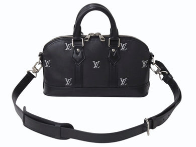 極美品 LOUIS VUITTON ルイヴィトン アルマ EW 2WAYショルダーバッグ M24529 モノグラムカーフスキン ブラック シルバー金具 中古 4b003544