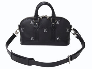 極美品 LOUIS VUITTON ルイヴィトン アルマ EW 2WAYショルダーバッグ M24529 モノグラムカーフスキン ブラック シルバー金具 中古 4b003544