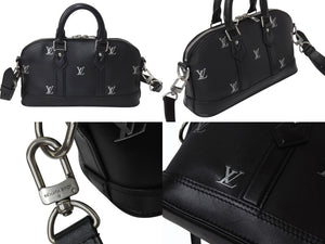 極美品 LOUIS VUITTON ルイヴィトン アルマ EW 2WAYショルダーバッグ M24529 モノグラムカーフスキン ブラック シルバー金具 中古 4b003544