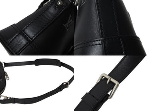 極美品 LOUIS VUITTON ルイヴィトン アルマ EW 2WAYショルダーバッグ M24529 モノグラムカーフスキン ブラック シルバー金具 中古 4b003544