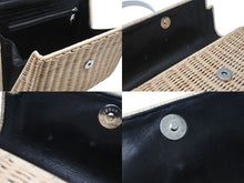 Load image into Gallery viewer, CHROME HEARTS クロムハーツ ドーリーストロー 2WAY ハンドバッグ ハート クロスボール 籐製 レザー シルバー925 美品 中古 4b003546
