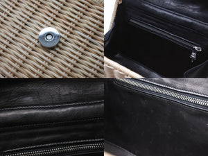 CHROME HEARTS クロムハーツ ドーリーストロー 2WAY ハンドバッグ ハート クロスボール 籐製 レザー シルバー925 美品 中古 4b003546