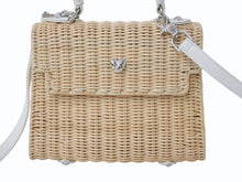 Load image into Gallery viewer, CHROME HEARTS クロムハーツ ドーリーストロー 2WAY ハンドバッグ ハート クロスボール 籐製 レザー シルバー925 美品 中古 4b003546