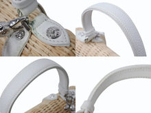 Load image into Gallery viewer, CHROME HEARTS クロムハーツ ドーリーストロー 2WAY ハンドバッグ ハート クロスボール 籐製 レザー シルバー925 美品 中古 4b003546