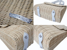 Load image into Gallery viewer, CHROME HEARTS クロムハーツ ドーリーストロー 2WAY ハンドバッグ ハート クロスボール 籐製 レザー シルバー925 美品 中古 4b003546